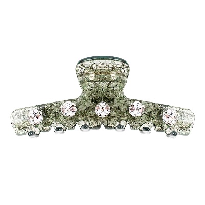 Crystal Lace-Inspired Acetate Hair Claw with Delicate Rhinestone 
