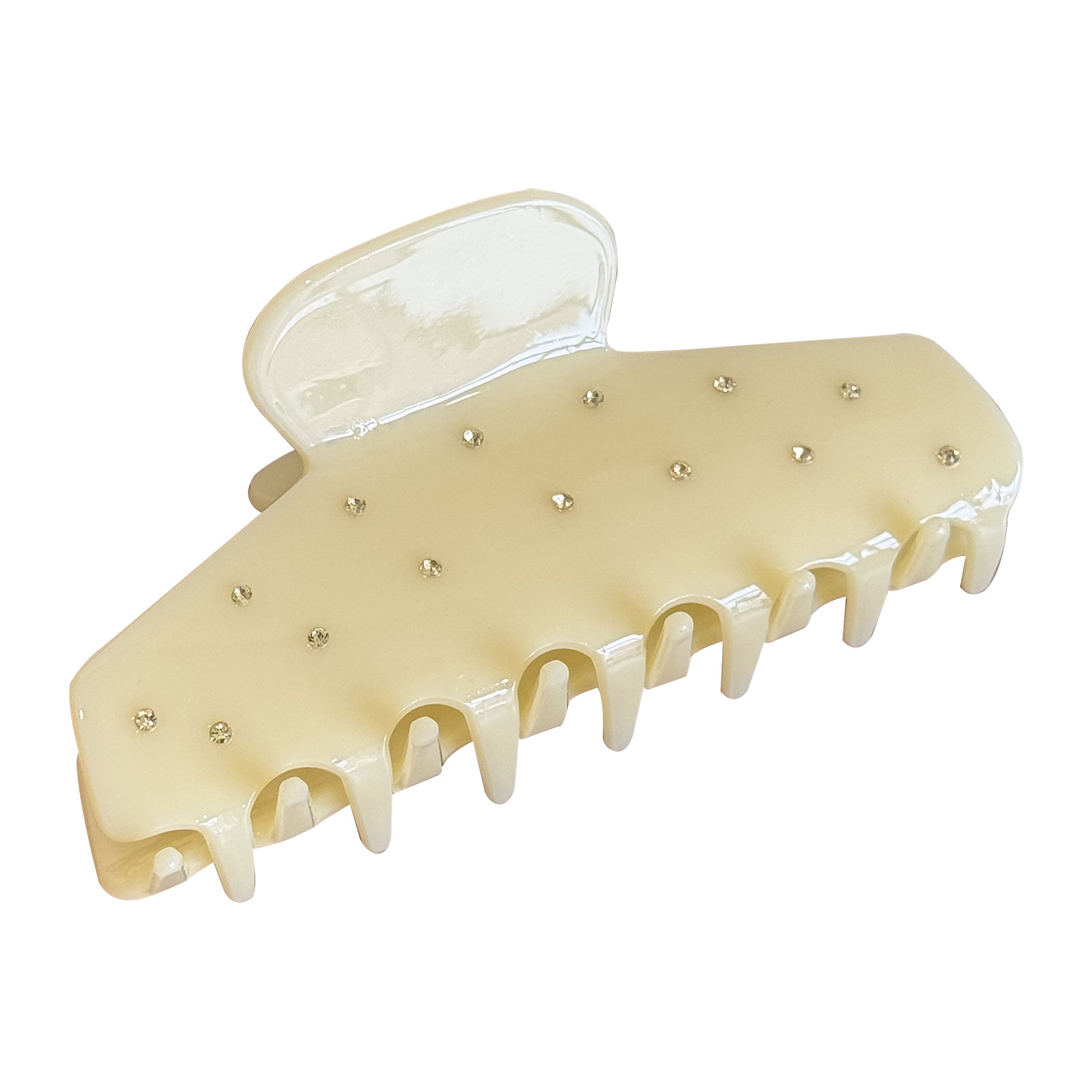 Korean-Style Large Acetate Rhinestone Hair Claw