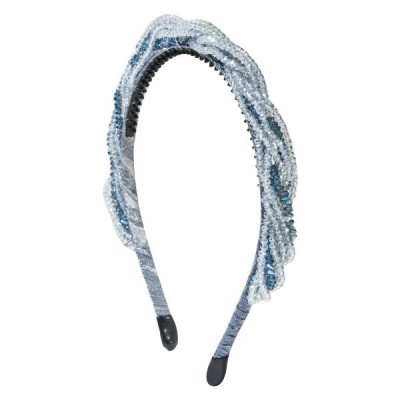 Elegant Twisted Headband with Hand-Set Crystals 