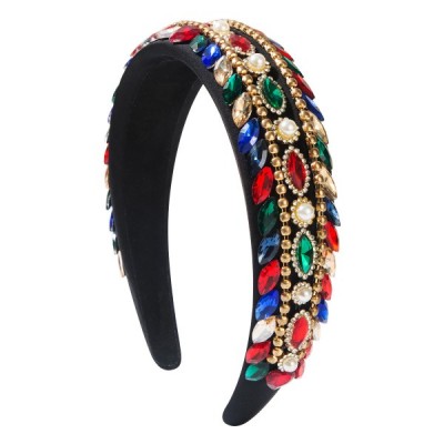 Vintage-Inspired Luxe Headband with Dazzling Gemstones 