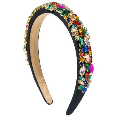 Elegant Vintage-Inspired Thin Hairband with Dazzling Crystal