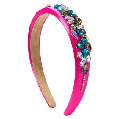 Velvet Sponge Hairband with Hand-Set Glass Crystals