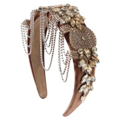 Elegant Sparkling Hairband with Flowing Tassel 