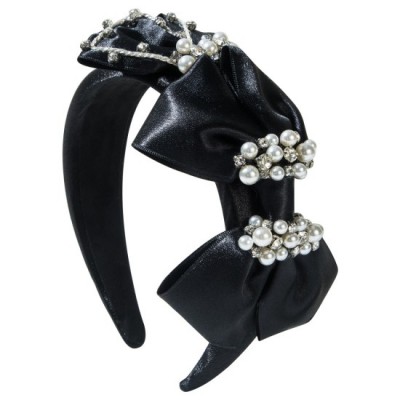 Satin Baroque Headband with Pearl Bow 