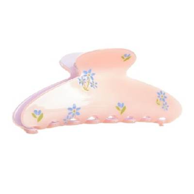 Delicate Blue Floral Acetate Hair Claw