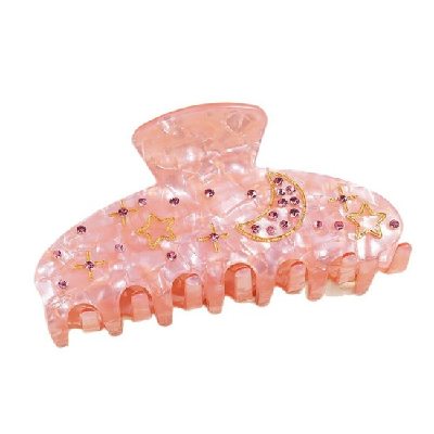 Refined Faux Resin Rhinestone Hair Claw