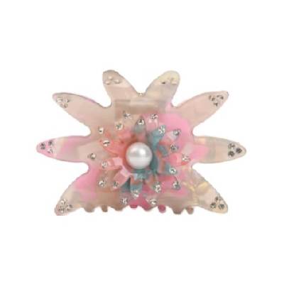Acetate Graceful Petal-Shape Double Layer Hair Claw