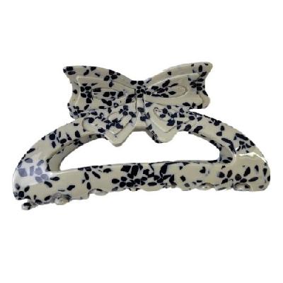 Chic Cream Bow Acetate Hair Claw