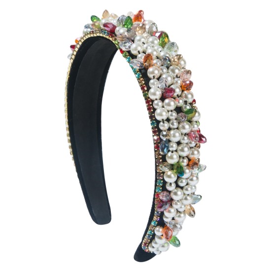 Baroque Hand-Beaded Pearl Headband 