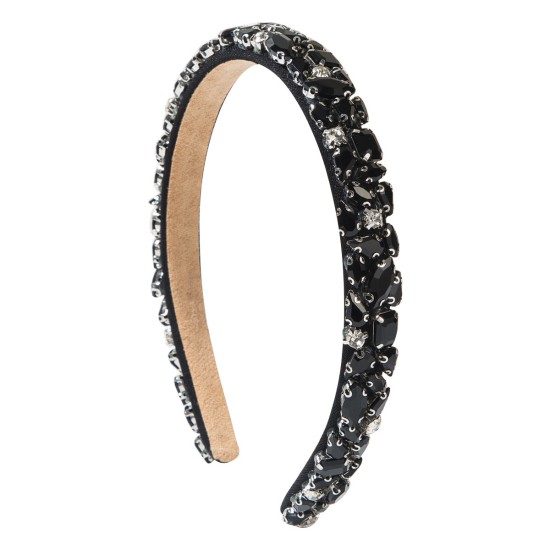 Vintage Slim Crystal-Encrusted Headband – Baroque