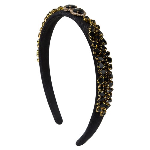 Vintage Heart Crystal Headband – Slim Baroque