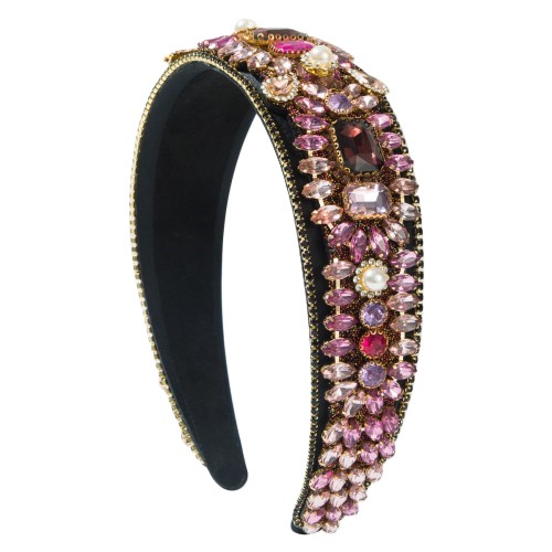 Colorful Rhinestone Retro Baroque Luxe Headband