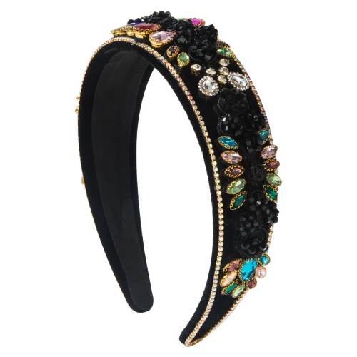 Ornate Velvet Rhinestone Headband