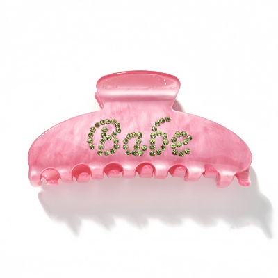 Rhinestone Letter Acetate Hair Claw