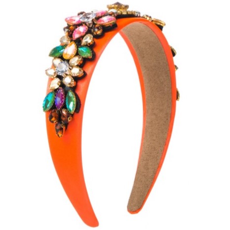 Baroque Rhinestone Flower Wide Headband